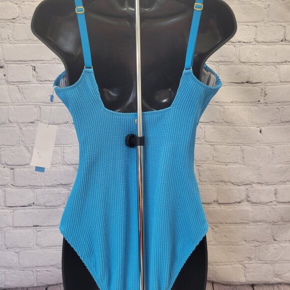 Bleu by Rod Beattie Plus Size Square-Neck One-Piece Swimsuit- Coldwater - Picture 6 of 7